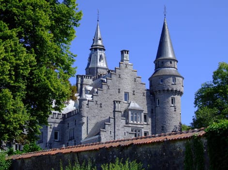 Château de Leignon. Part of it is now used as a hotel