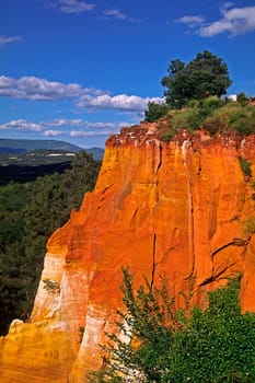 Roussillon,ochre rocks,Provence