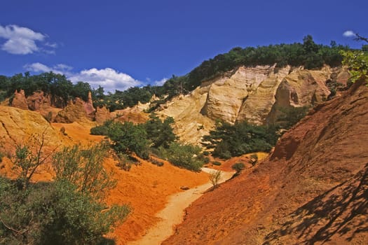 Rocky landscape near Rustrel,Provence