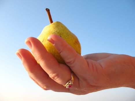 ripe fruit in hand