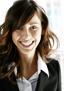 Laughing businesswoman