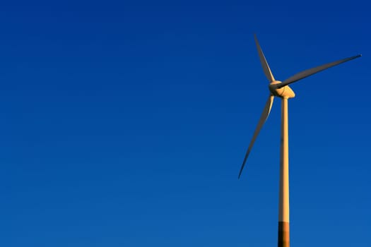 yellow wind turbine