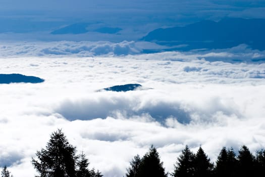 Sea of clouds over Carinthia