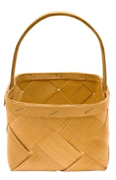 Empty basket with clipping path