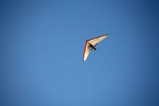 Flyers in the cloudless sky