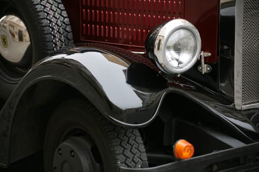 Details of a classic car
