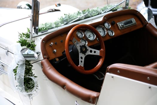 Details of a classic car