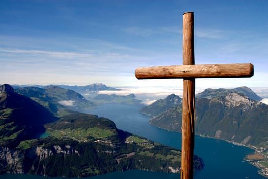 On the Fronalpstock with a wonderful view of Lake Lucerne