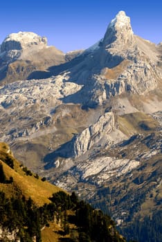 View from the Fronalpstock towards the Uri Alps