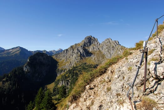 On the via ferrata