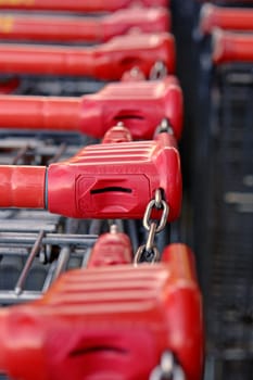 Shopping trolley on the chain