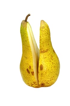 Pears halved