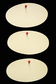 Three oval notes