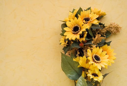 Flower arrangement with text field