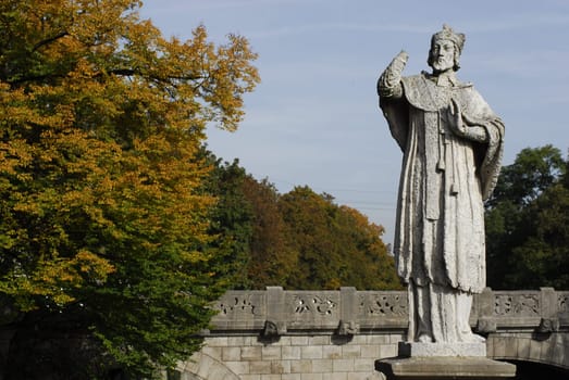 ... as protector of the raftsmen on the Isar...