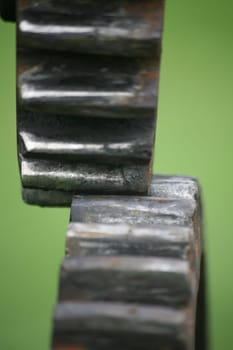 Close-up of an old machine