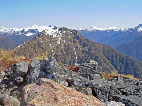 High mountains in New Zealand
