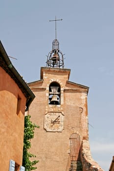 Roussillon,steeple in Provence