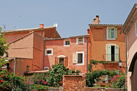 Roussillon,Houses,Ochre tones,Provence