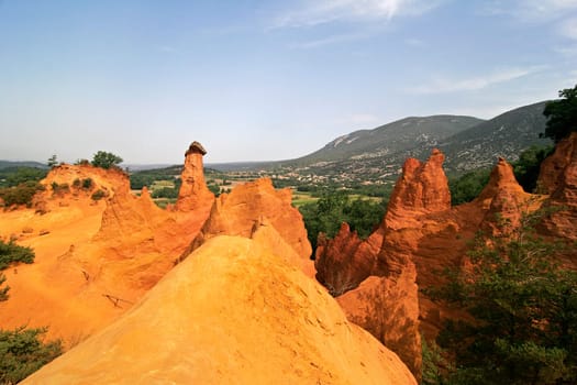 Ochre rocks near Rustrel,Provence