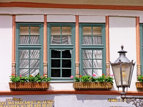 Rinteln,half-timbered house with lantern