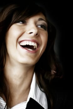 Laughing businesswoman