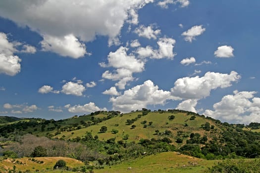 On Lake Liscia,hilly landscape
