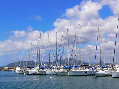 Alghero,sailboats at the port,Sardinia