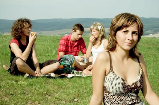 Friends at a picnic