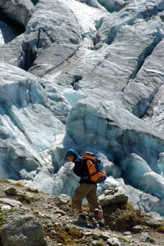 Glacier hike,Alps