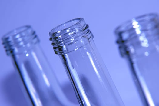 Bottles in blue