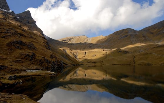 At the Bachalpsee above Grindelwald in the Bernese Oberland