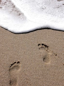 step in the sea