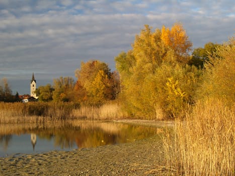 Seascape in autumn