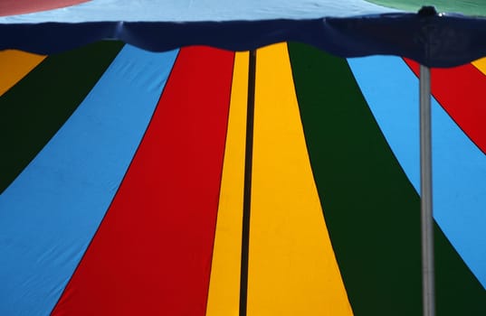 Colourful tent panels