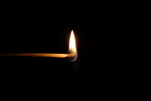 Match and flame