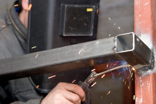 Welder at work