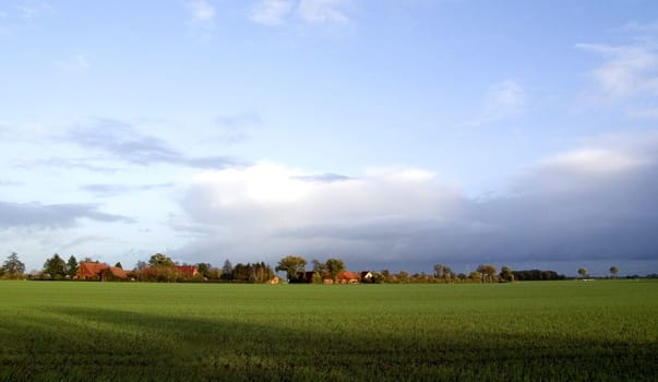 The flat land...