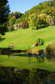 Autumn in the city park