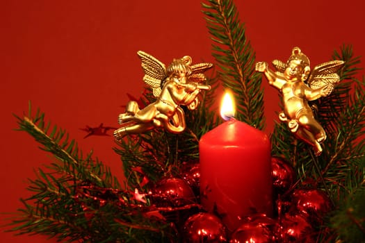 Candle with angels