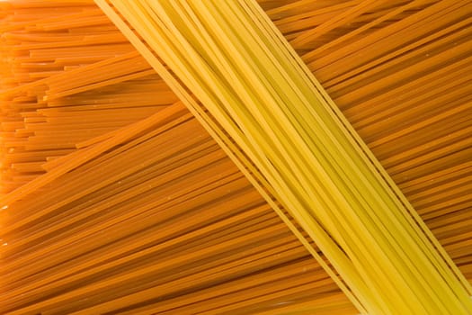 yellow and red spaghetti