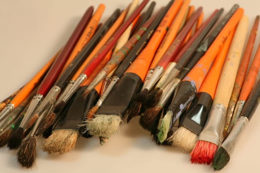 Various brushes for the hobby painter