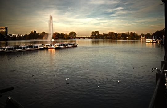 in autumn,in autumnal low-setting,sun. (Oh and everything should be as it is :-) )