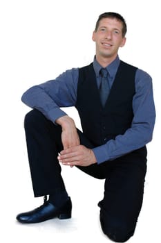 Man 30plus kneeling