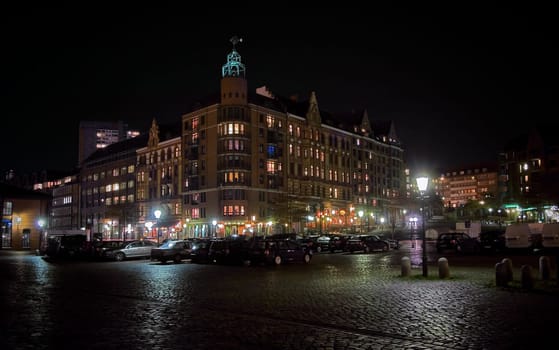 Fish market at night