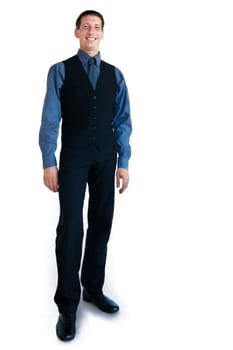 Man 30plus standing upright