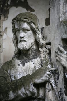 In an old cemetery
