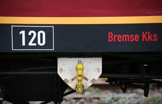 Detail of an old railway carriage