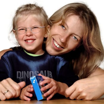 Mother & Daughter Reading Clipping