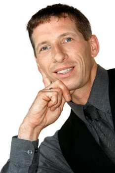 Businessman friendly easy-going